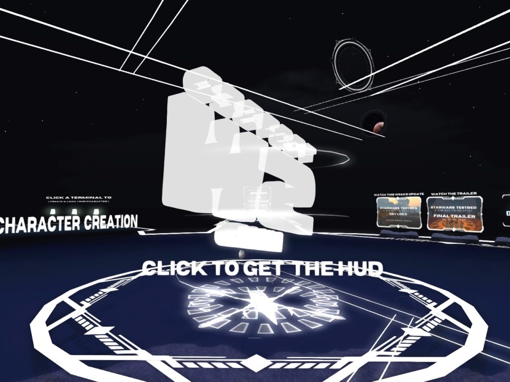 The SW TESTBED sign that gives out the HUD