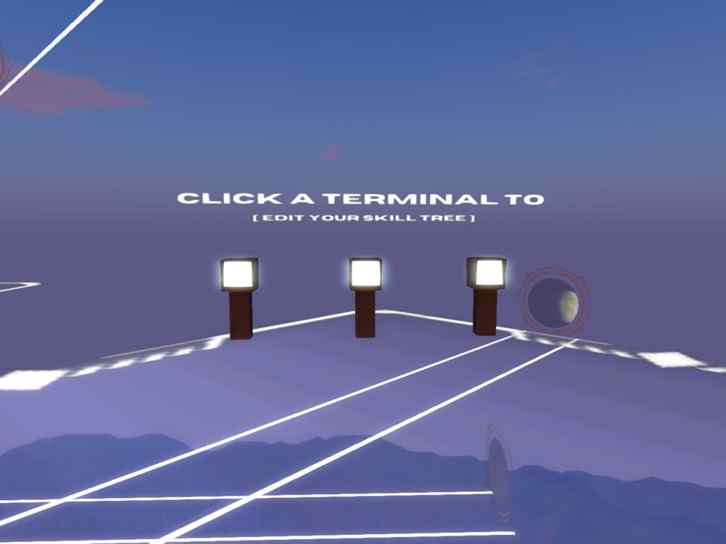 Skill tree terminals at the HUB