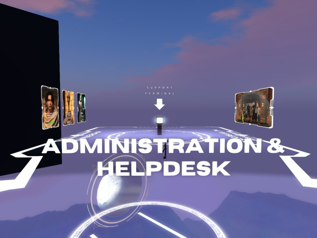 The Administration and Helpdesk area at the HUB